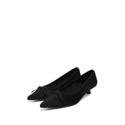 Pony Hair Bow Pointed Kitten Heels