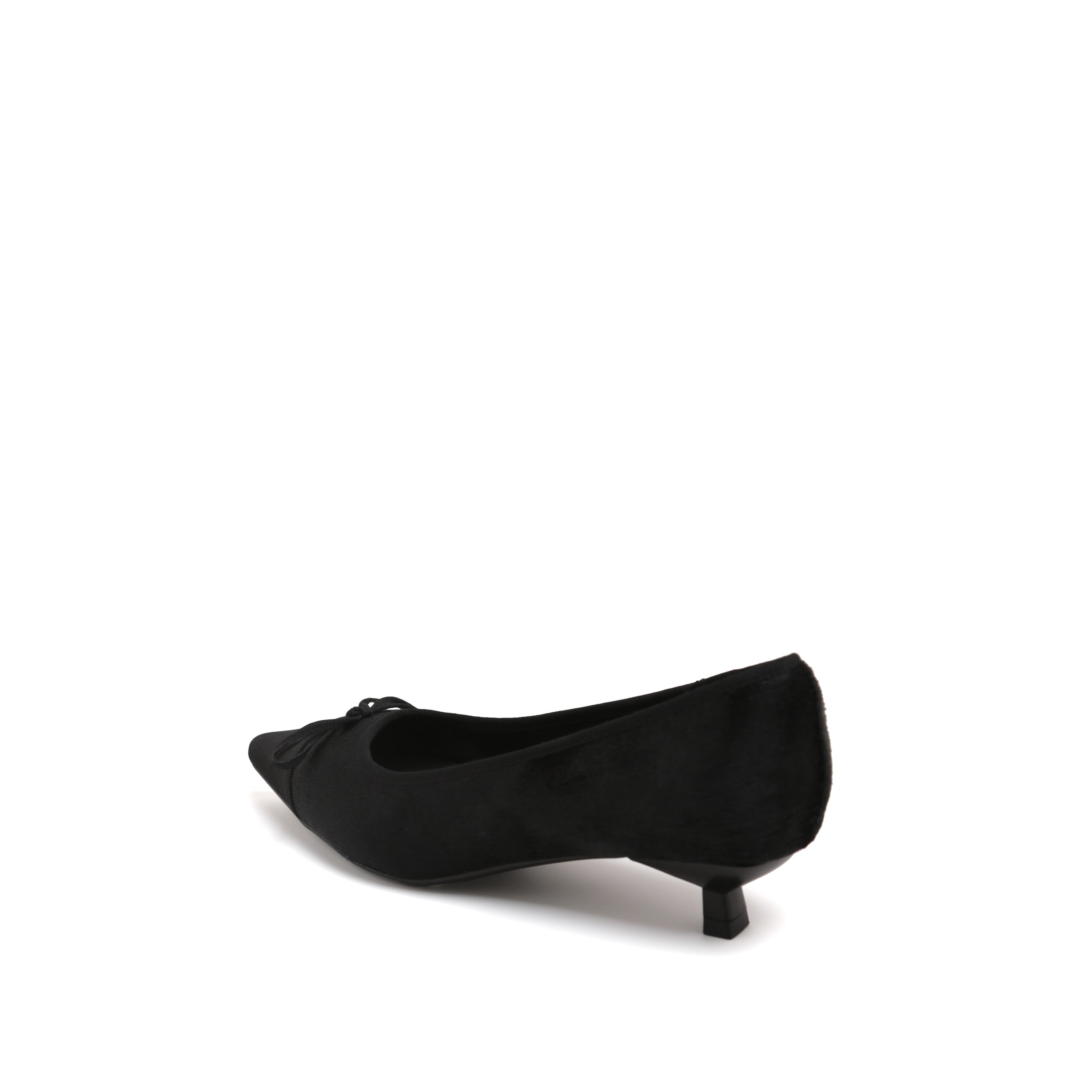 Pony Hair Bow Pointed Kitten Heels