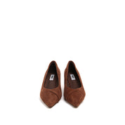 Brown Suede Wedge Pumps