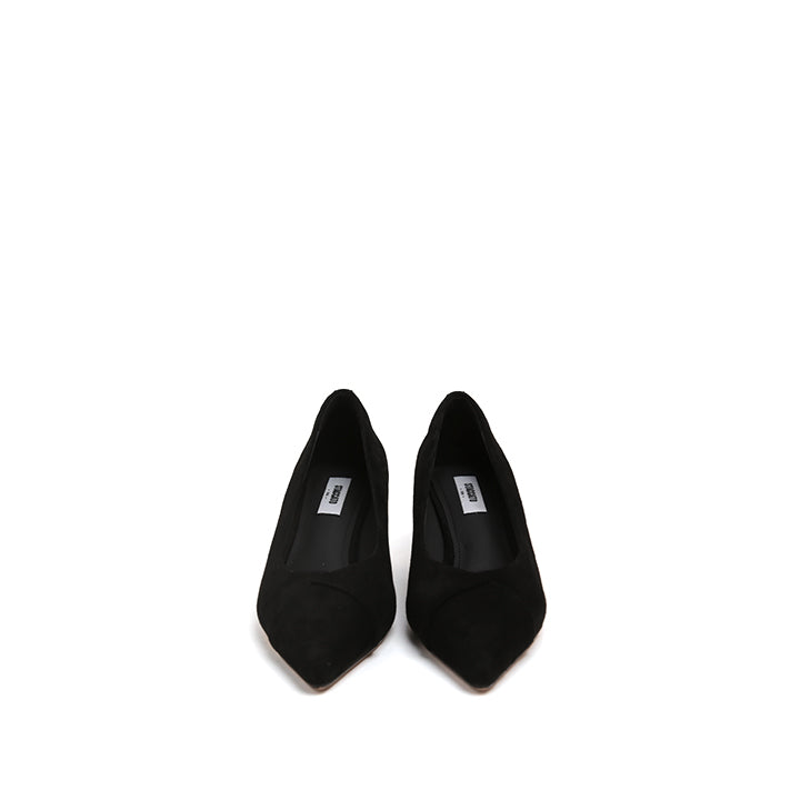 Black Suede Wedge Pumps