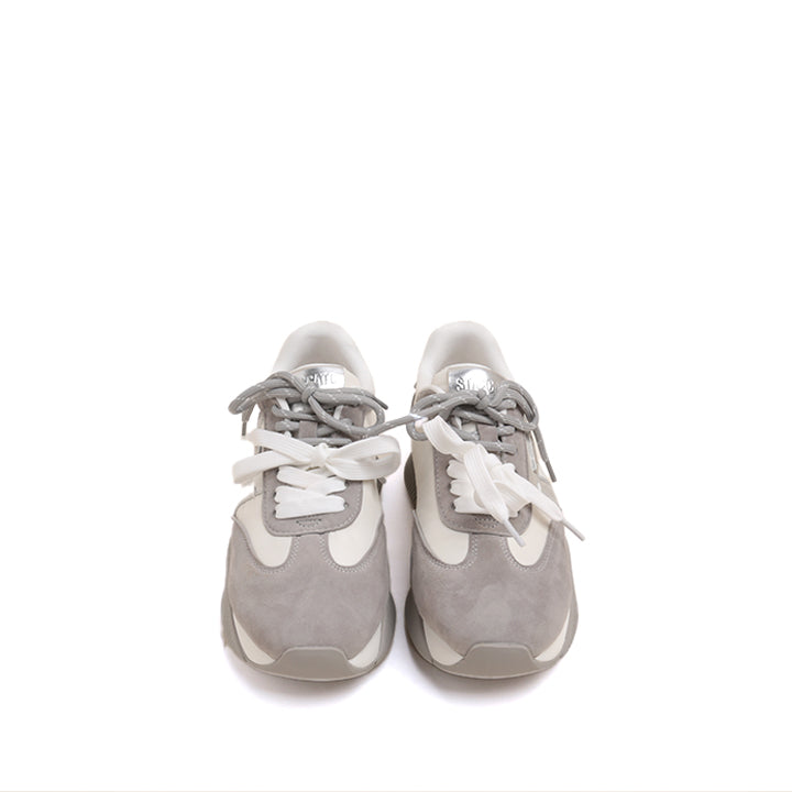 Silver Grey Music Lace Up Wave Sneakers