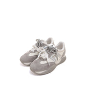 Silver Grey Music Lace Up Wave Sneakers