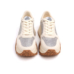 Load image into Gallery viewer, Beige Crystal Covered Platform Sneakers
