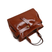 [MIRANDA] Knotted Belt Leather Top-Handle Tote Bag