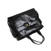 [MIRANDA] Knotted Belt Leather Top-Handle Tote Bag