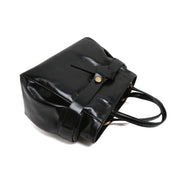 [MIRANDA] Knotted Belt Leather Top-Handle Tote Bag