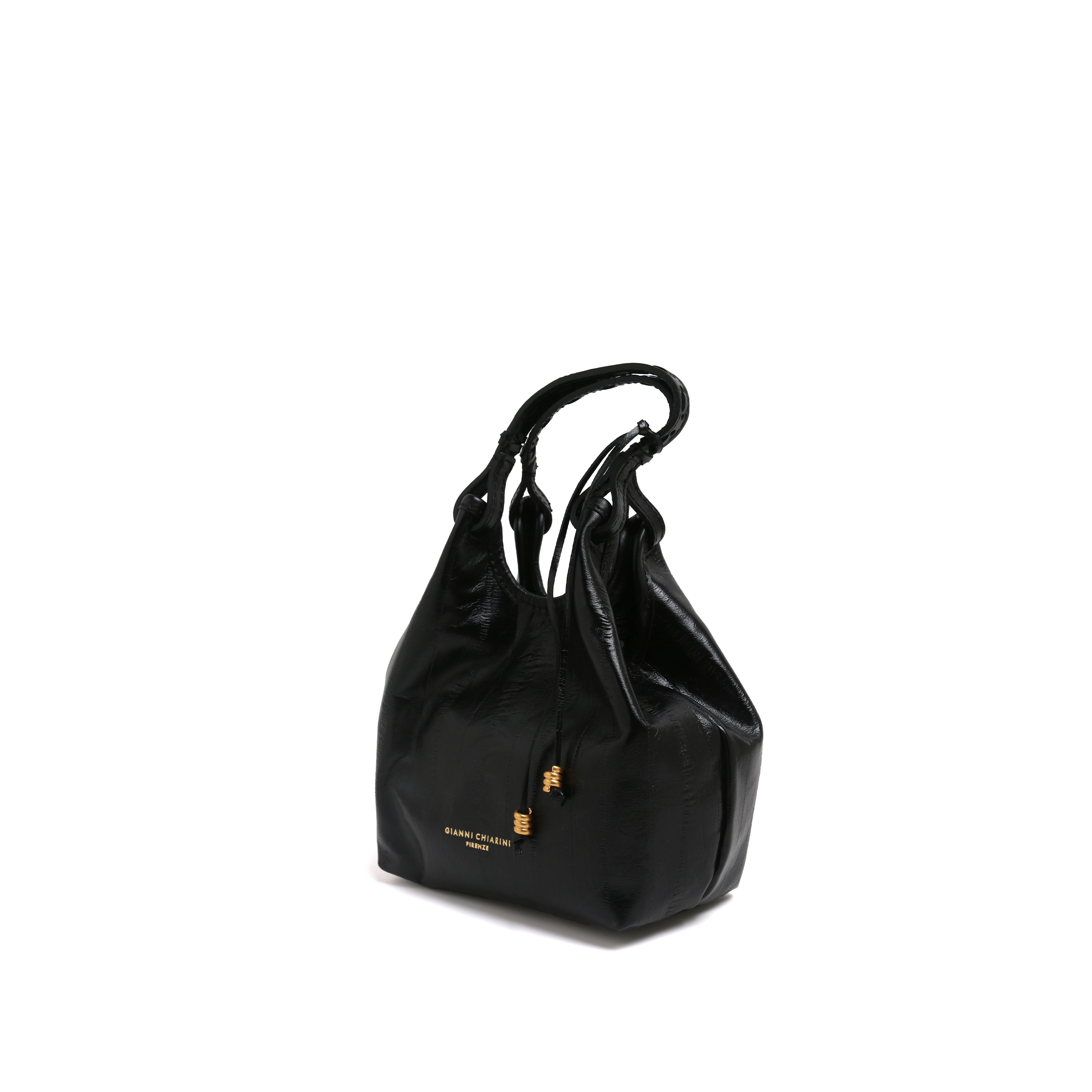 [DUA] Mini Drawstring Tassel Leather Tote Bag