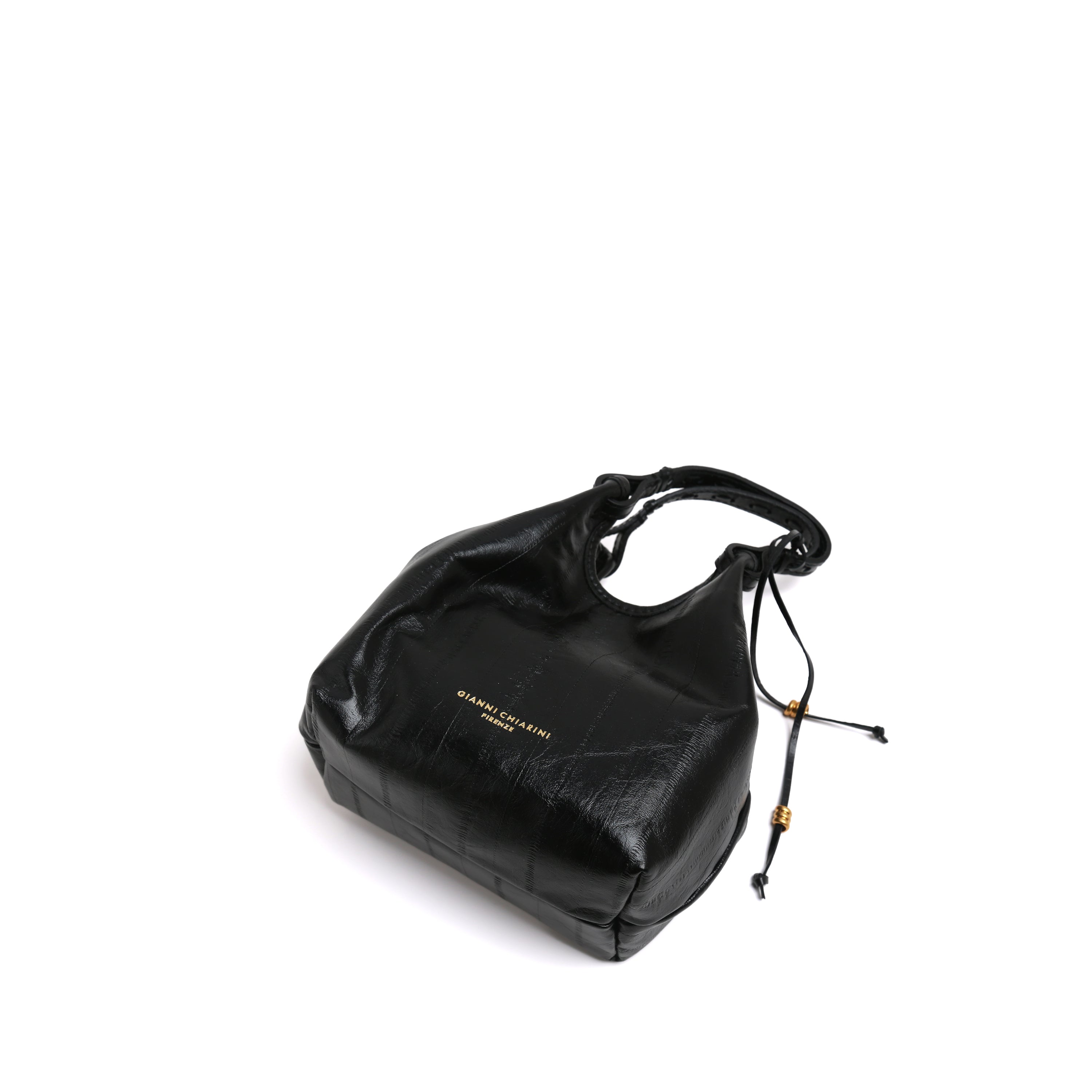 [DUA] Mini Drawstring Tassel Leather Tote Bag