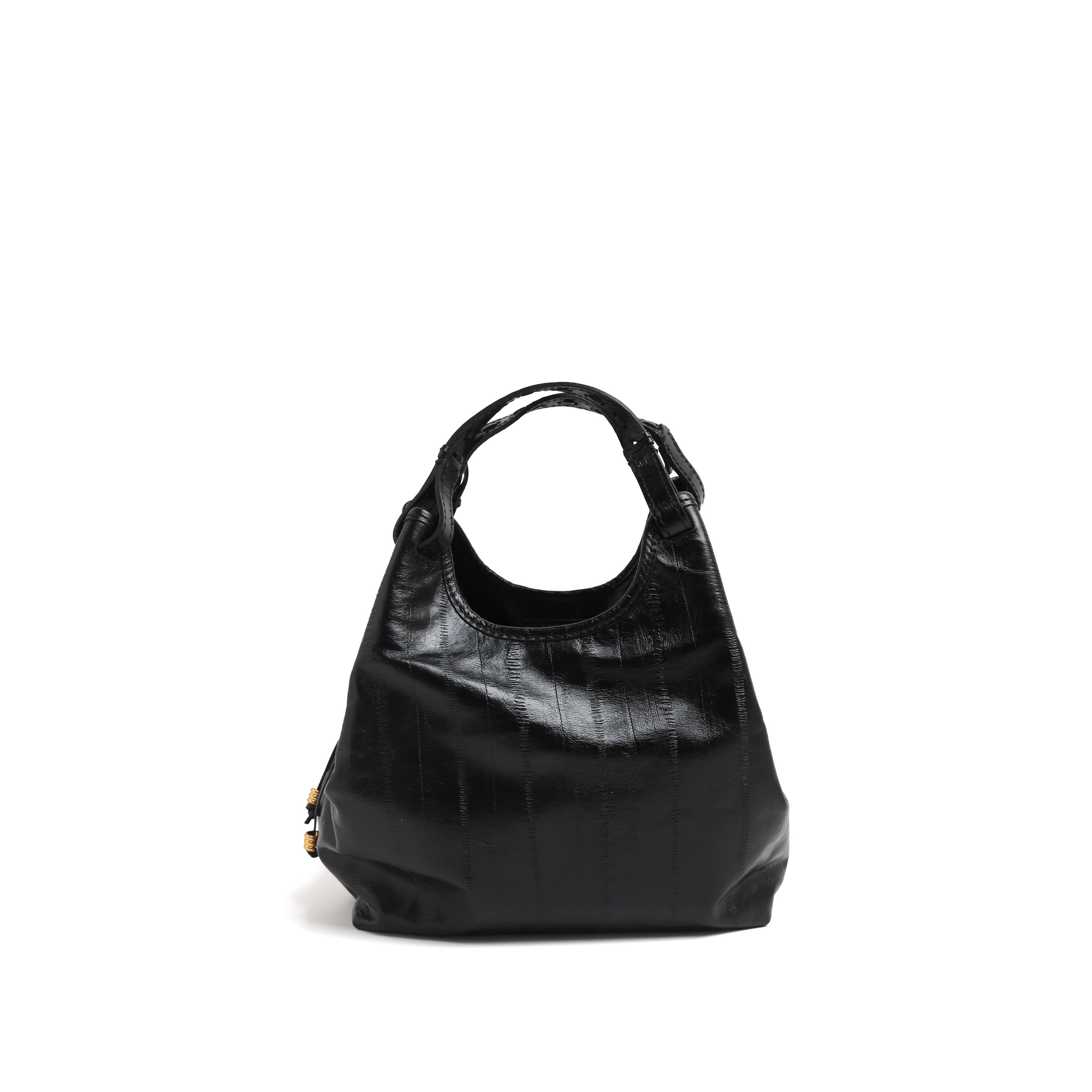 [DUA] Drawstring Tassel Leather Tote Bag