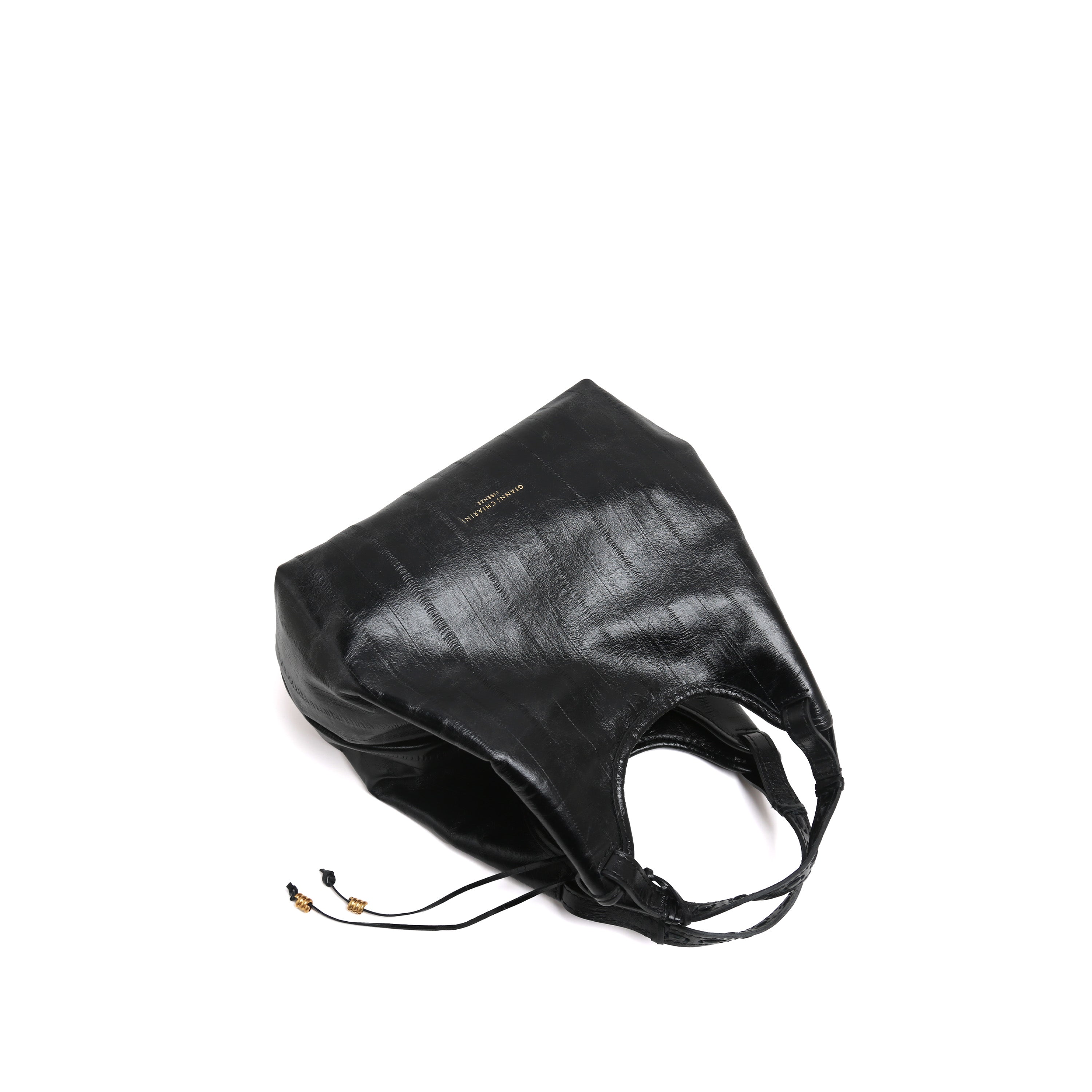[DUA] Drawstring Tassel Leather Tote Bag