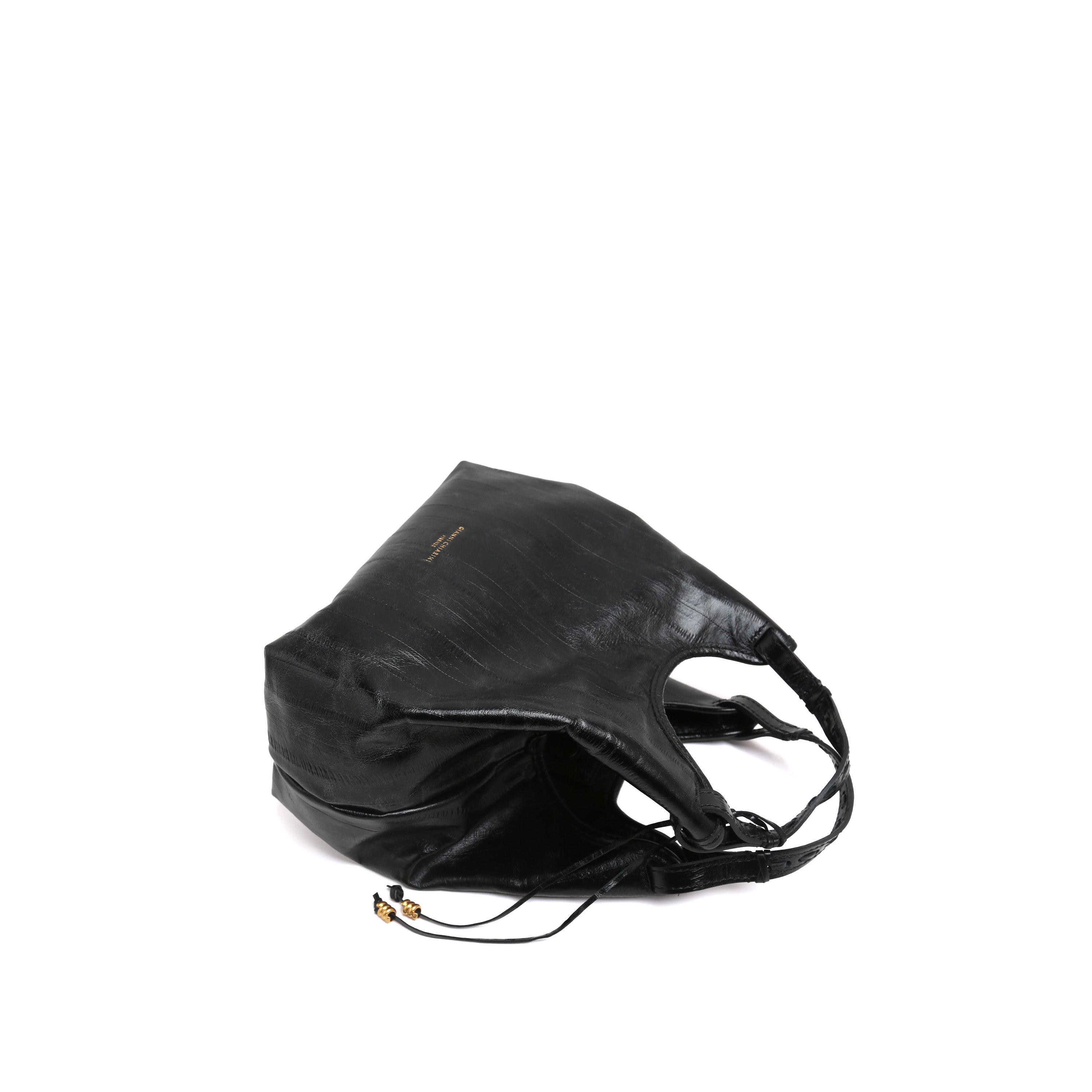 [DUA] Drawstring Tassel Leather Tote Bag