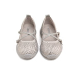 Load image into Gallery viewer, Grey Cross Strap Ballerina Sporty Flats
