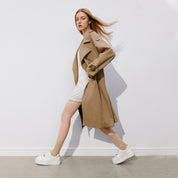 White Crystal Stars White Flatform Sneakers