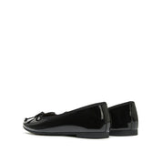 Black Patent Leather Bow Ballet Flats