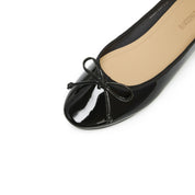 Black Patent Leather Bow Ballet Flats