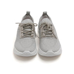 Load image into Gallery viewer, Grey Knit Crystal Lace Up Sneakers
