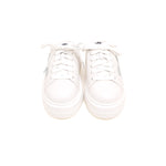 Load image into Gallery viewer, White Glitter Bow Leather Slip on Sneakers
