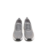 Load image into Gallery viewer, Grey Elastic Lace Up Knitted Sneakers
