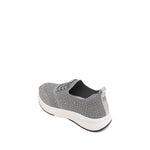 Load image into Gallery viewer, Grey Elastic Lace Up Knitted Sneakers
