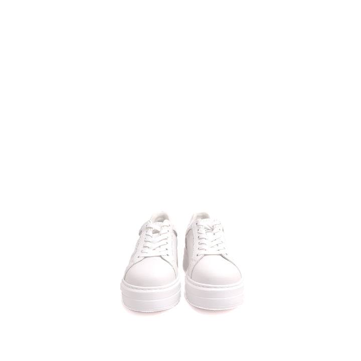 Glitter Music Note Platform White Sneakers