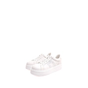 Glitter Music Note Platform White Sneakers
