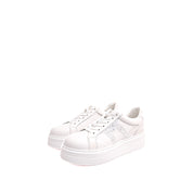 Glitter Music Note Platform White Sneakers