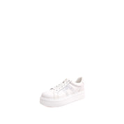 Glitter Music Note Platform White Sneakers