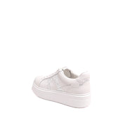 Glitter Music Note Platform White Sneakers