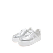 Silver Glitter ST Logo Chunky Platform Sneakers