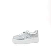 Silver Glitter ST Logo Chunky Platform Sneakers