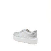 Silver Glitter ST Logo Chunky Platform Sneakers