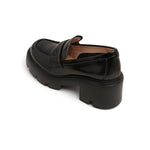 Load image into Gallery viewer, Black Leather Platform Loafers
