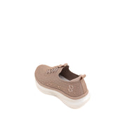 Pastel Crystals Embroidery Knitted Sneakers