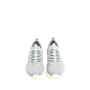 Light Grey Crystals Embroidery Knitted Sneakers