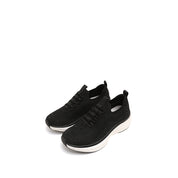 Black Crystals Embroidery Knitted Sneakers