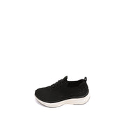 Black Crystals Embroidery Knitted Sneakers