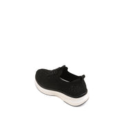 Black Crystals Embroidery Knitted Sneakers