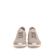 Crystals Embroidery Knitted Slip-On Sneakers