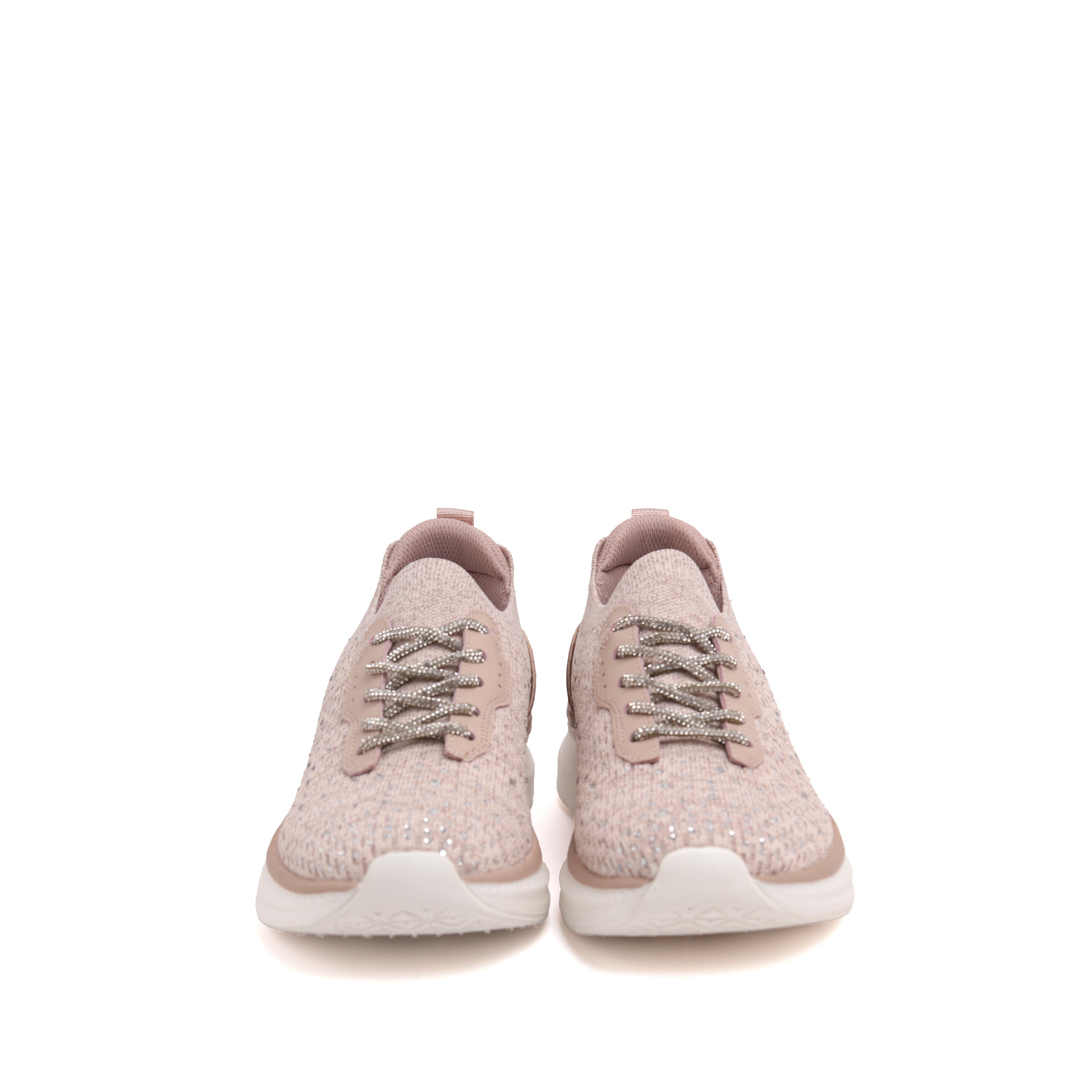 Crystals Embroidery Knitted Slip-On Sneakers