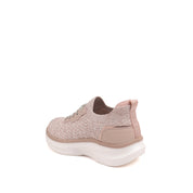 Crystals Embroidery Knitted Slip-On Sneakers