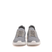 Crystals Embroidery Knitted Slip-On Sneakers