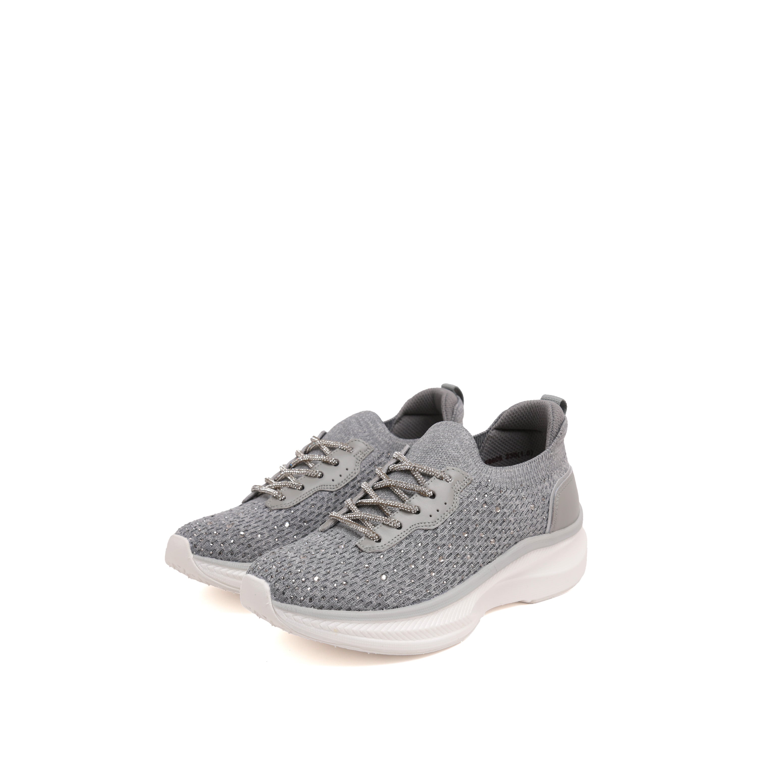 Crystals Embroidery Knitted Slip-On Sneakers