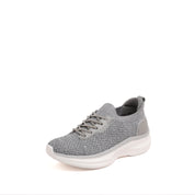 Crystals Embroidery Knitted Slip-On Sneakers