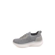 Crystals Embroidery Knitted Slip-On Sneakers
