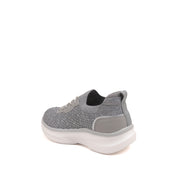 Crystals Embroidery Knitted Slip-On Sneakers