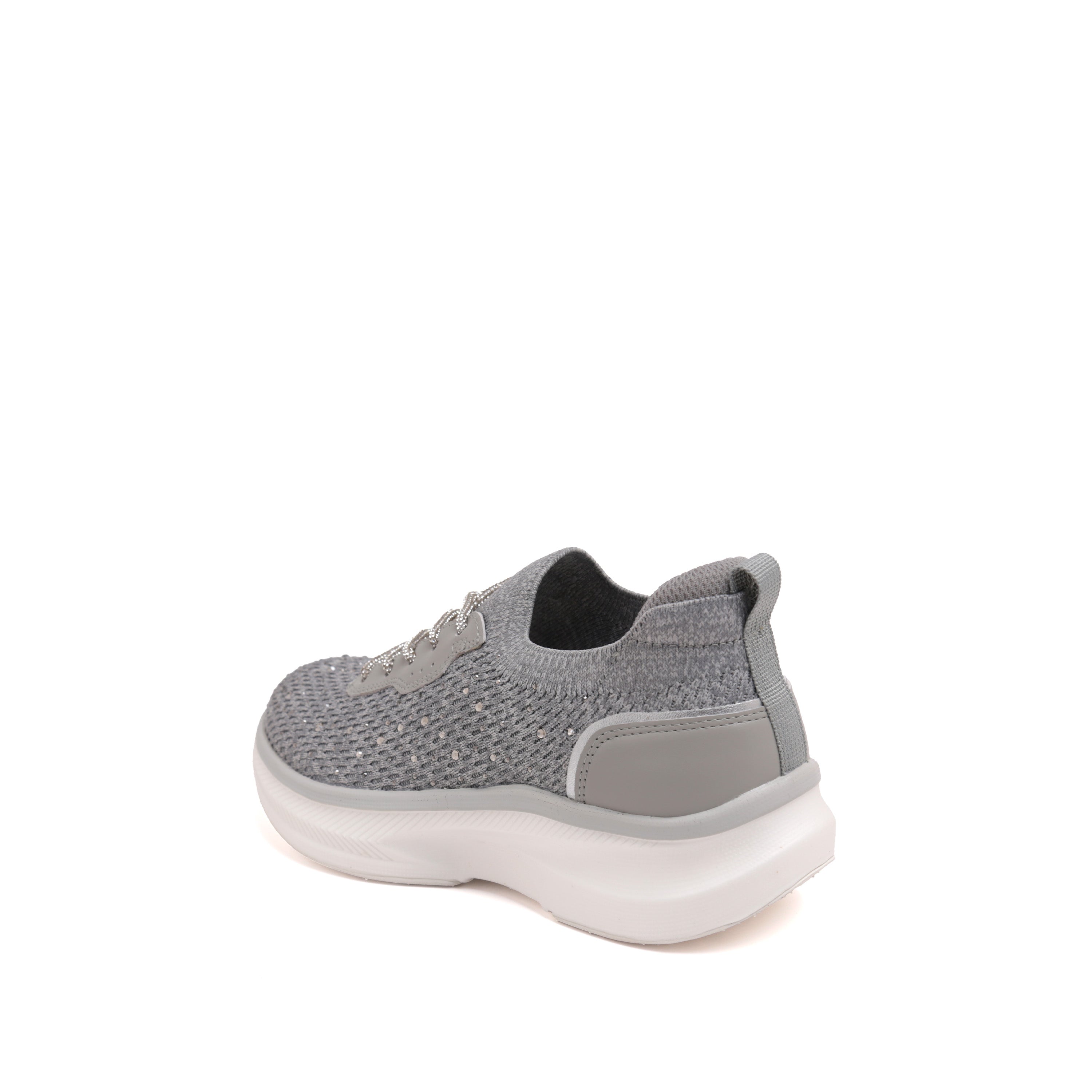 Crystals Embroidery Knitted Slip-On Sneakers