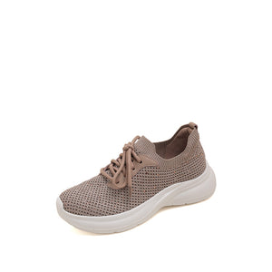 Pastel Crystal Knit Lace Up Sneakers