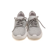 Grey Crystal Knit Lace Up Sneakers