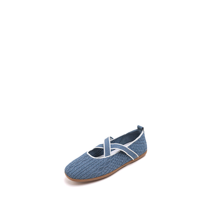 Blue Cross Strap Flats