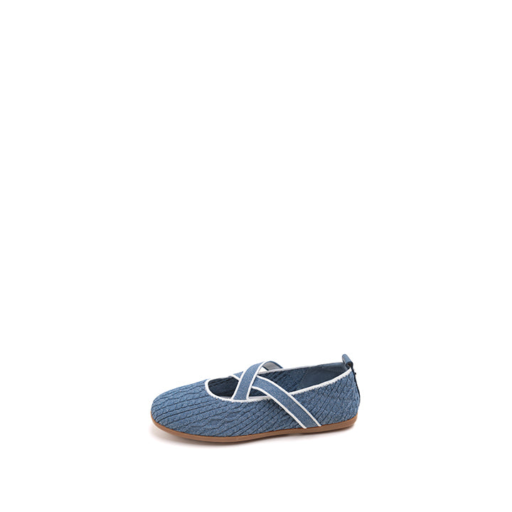 Blue Cross Strap Flats